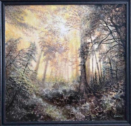 "SVĚTLO LESA" ( 83 x 85 cm )